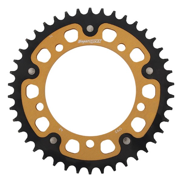 Supersprox New  - Gold Stealth sprocket For 42T, Chain Size 520,  RST-1793-42-GLD